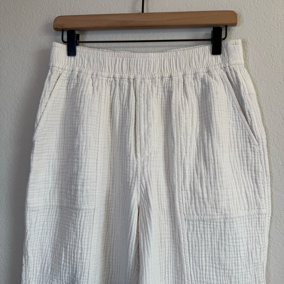 Madewell Lightspun Pull On Balloon Pants in Lighthouse Color Off White Size MED - Picture 3 of 13